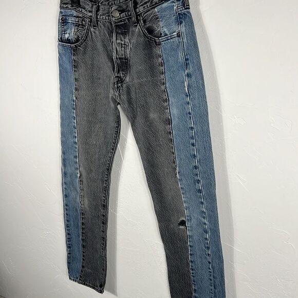 🔥🔥 Vintage 90s Levi’s 501 Denim Black/Blue Jeans Mens Sz 30x30 - GOOD Conditio - Picture 3 of 14